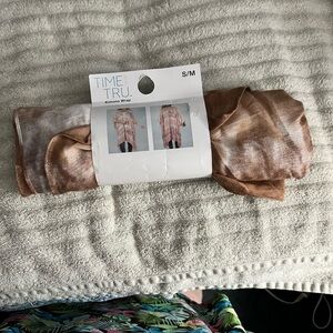 Brown and white tie dye kimono wrap size s/m